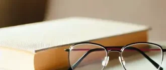 Glasses and book