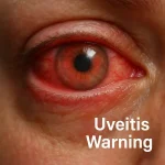 Close-up of eye with uveitis symptoms — eye inflammation diagnosis and treatment