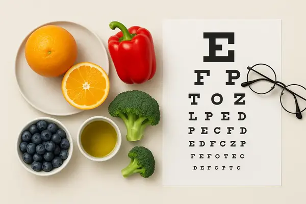 Foods rich in vitamin C and bioflavonoids for eye health